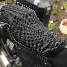 Load image into Gallery viewer, Cool Dry Covers seat covers installed on Royal Enfield Himalayan

