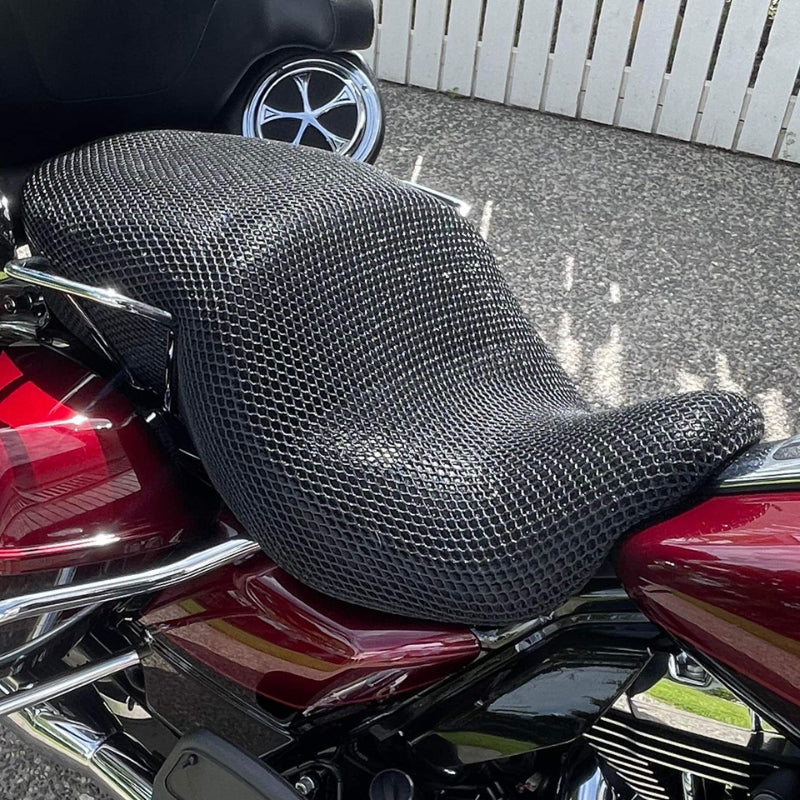 Cool Dry Covers seat covers to fit your Harley Ultra Limited Seat (pictured).  Keeps you raised off the original seat, much cooler in the heat and allows air circulation.  Water goes through without being absorbed so you stay drier in the wet.  These are sized to fit your specific seat perfectly.  Transform your ride with Cool Dry Covers.