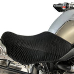 Cool Dry Covers seat covers to fit your BMW R1200 GS Rider Seat (pictured).  Keeps you raised off the original seat, much cooler in the heat and allows air circulation.  Water goes through without being absorbed so you stay drier in the wet.  These are sized to fit your specific seat perfectly.  Transform your ride with Cool Dry Covers.