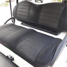 Load image into Gallery viewer, Cool Dry Covers seat covers set for Club Car Onward and Club Car Tempo golf carts. Keeps you cool in the heat and dry in the rain. Increased comfort in all weather conditions. Shown installed on cart.
