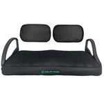 Cool Dry Covers seat covers set for the older Yamaha G-series golf carts with split backrest (G22, G19, G14...). Keeps you cool in the heat and dry in the rain. Increased comfort in all weather conditions. Shown installed on seat and backrests.