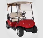 Cool Dry Covers seat covers set for the Yamaha Drive (YDRE/YDRA) and Drive2 golf carts. Keeps you cool in the heat and dry in the rain. Increased comfort in all weather conditions.  Shown without covers installed to assist in identifying the correct model.